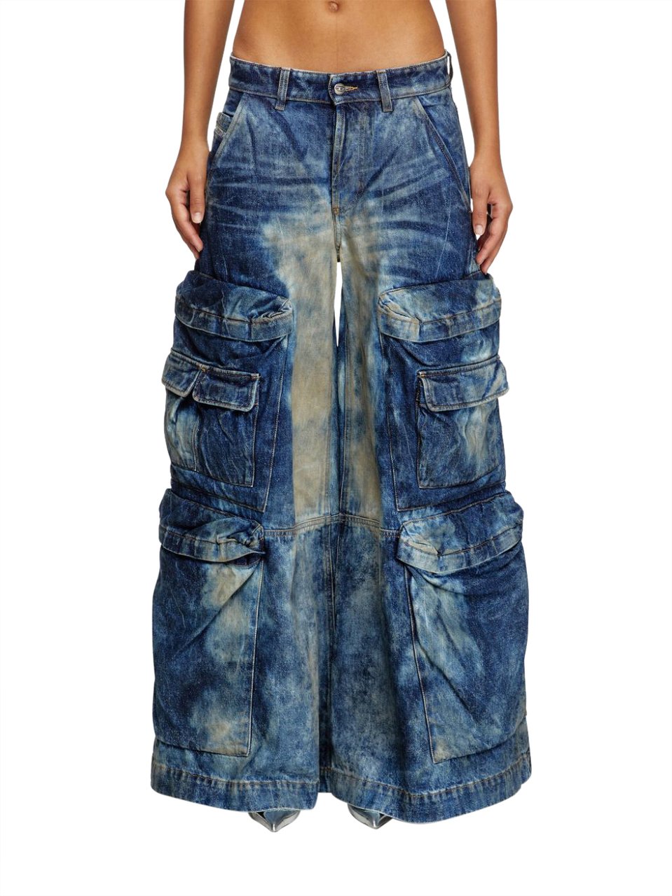 Diesel Trousers Denim Blauw