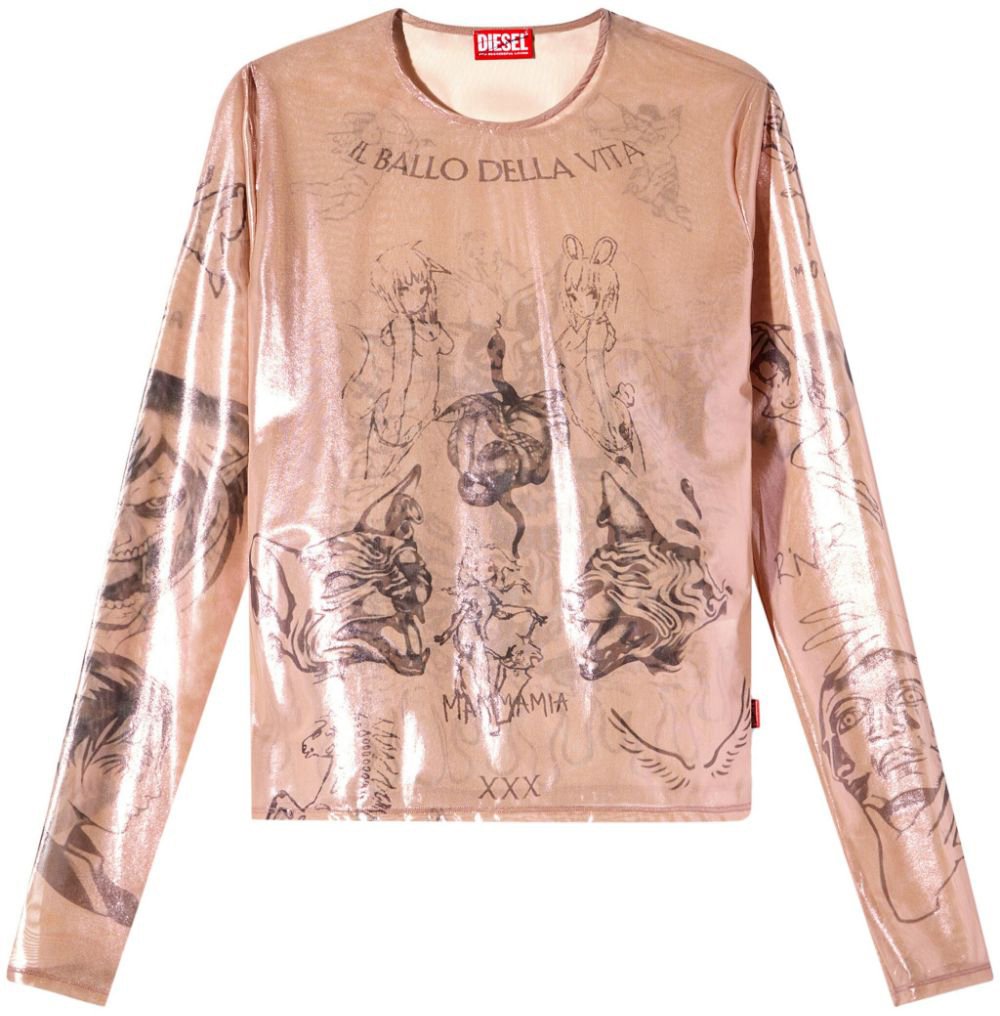 Diesel T-Shirts And Polos Pink Roze