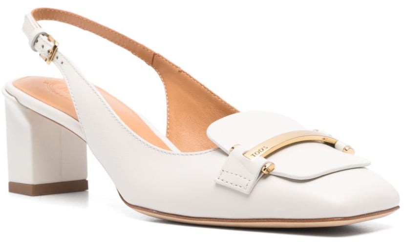Tod's With Heel Lime White Wit