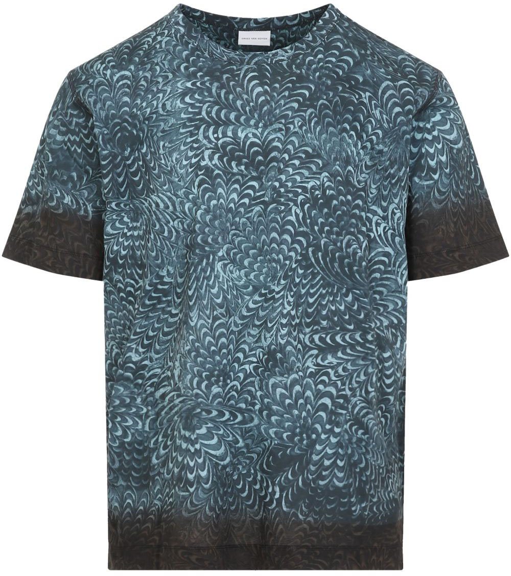 Dries van Noten T-Shirts And Polos Petrol Blauw