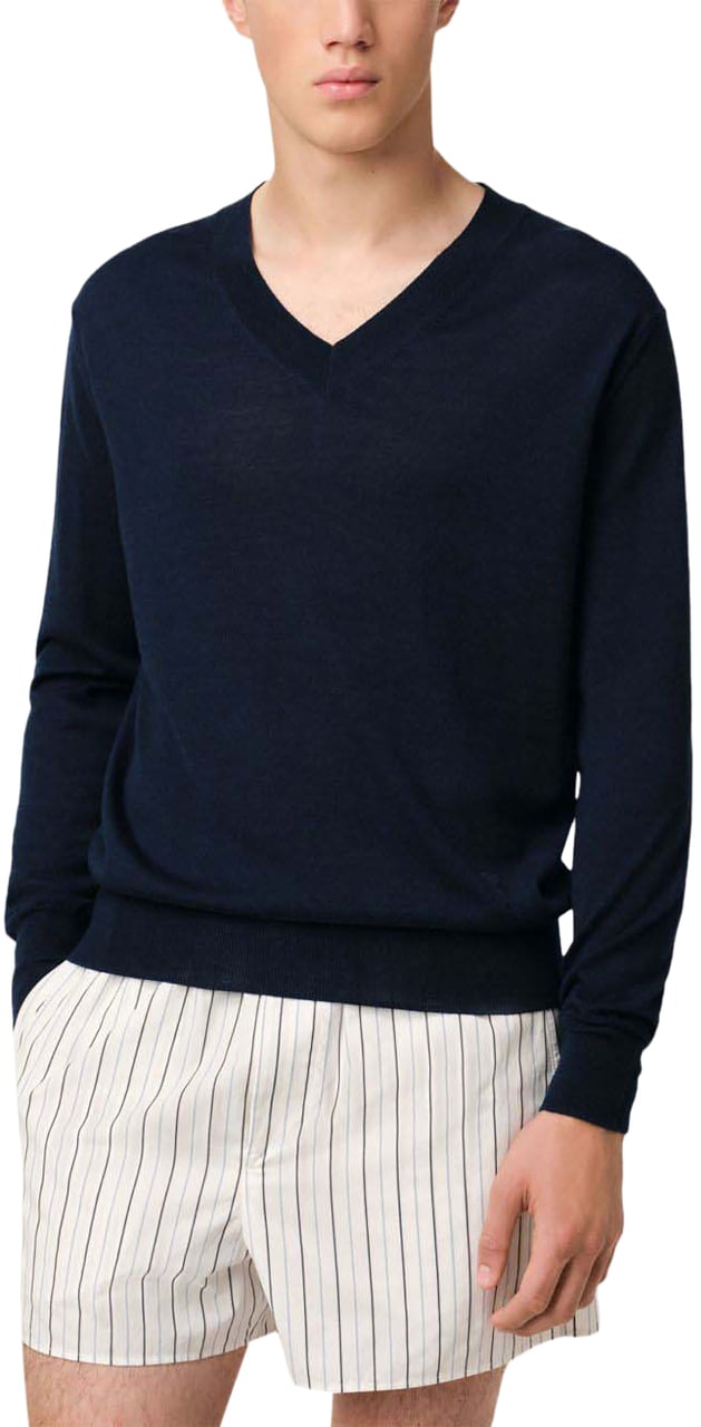 AMI Paris Sweaters Blue Blauw
