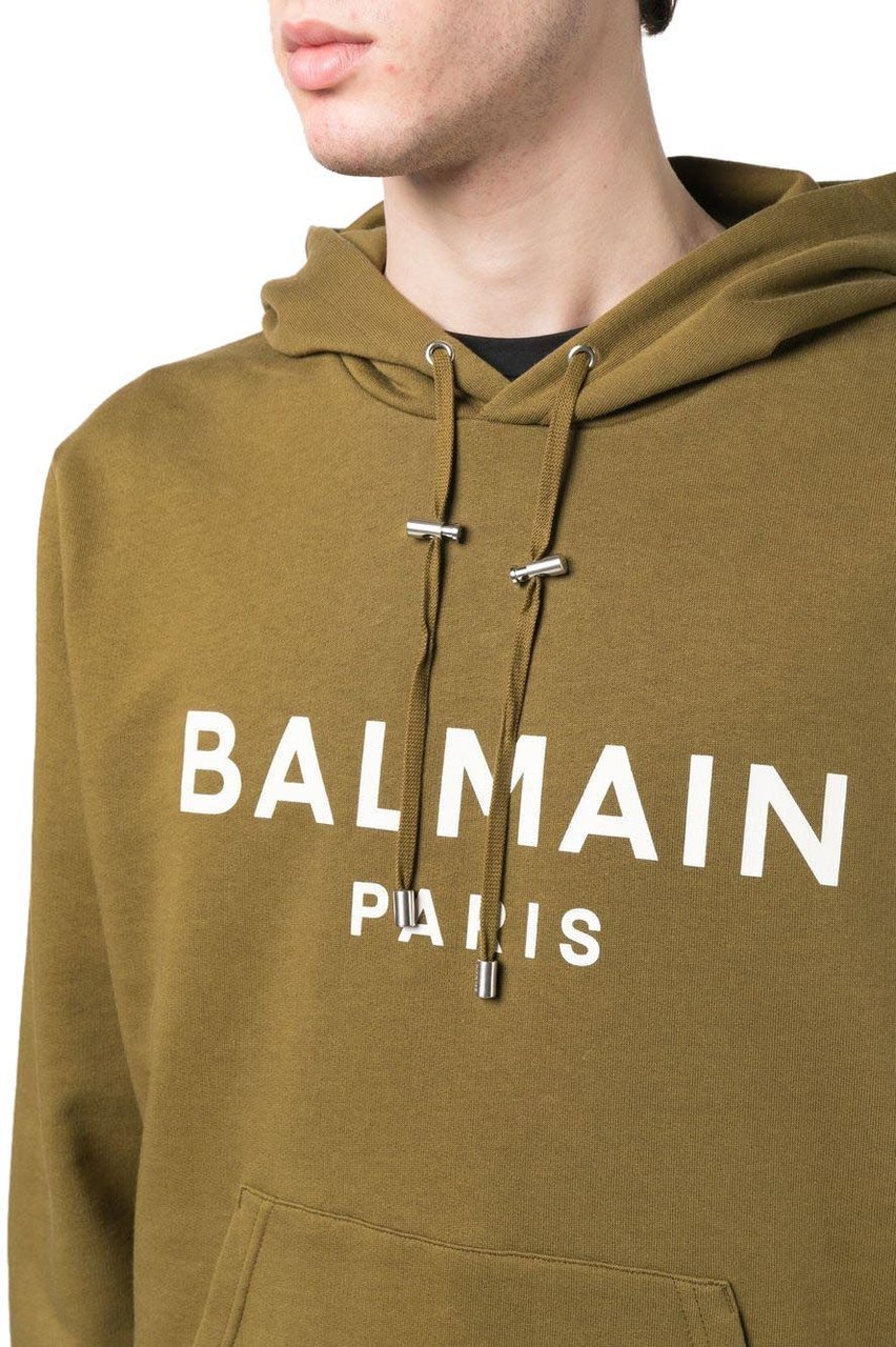 Balmain Sweaters Khakiwhite Wit