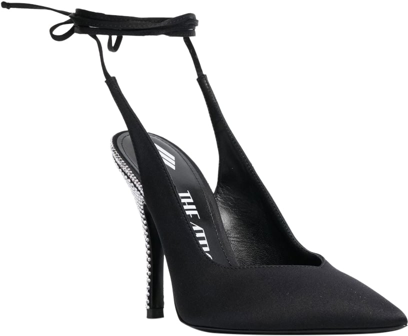The Attico Sandals Black Silver Zwart