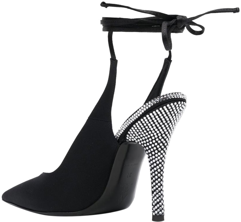 The Attico Sandals Black Silver Zwart