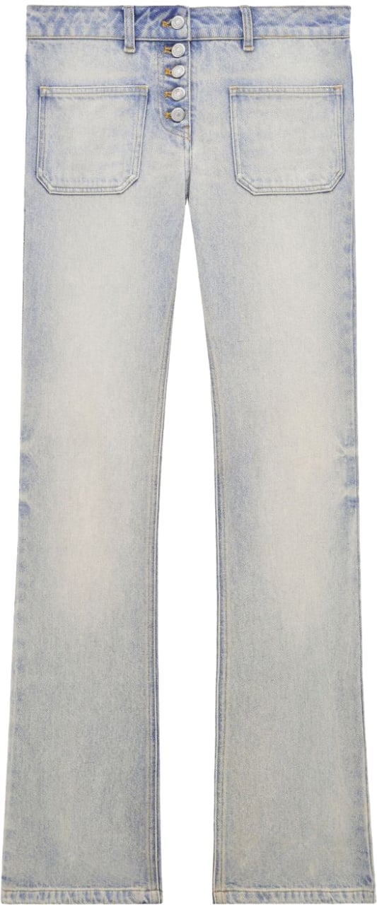 COURREGES Trousers Light Blue Wash Blauw
