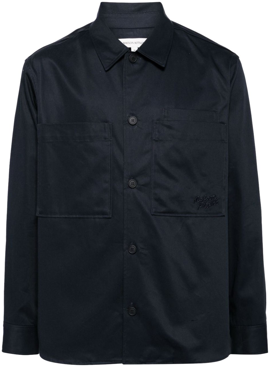 Maison Kitsuné Maison Kitsune' Shirts Deep Navy Blauw