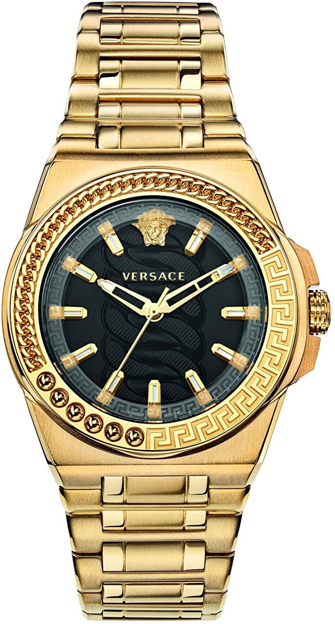 Versace VEHD00520 Chain Reaction dames horloge  40 mm Zwart