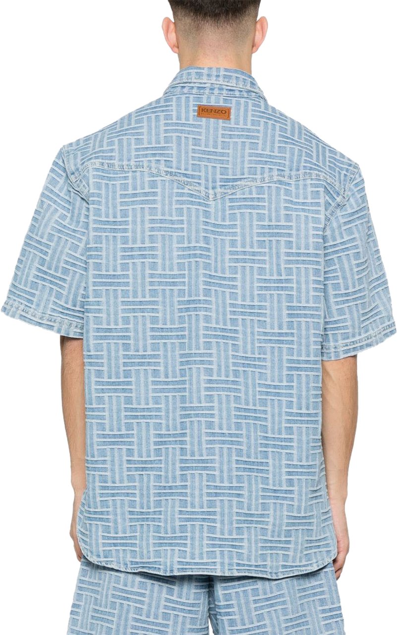 Kenzo Shirts Bleached Blue Blauw