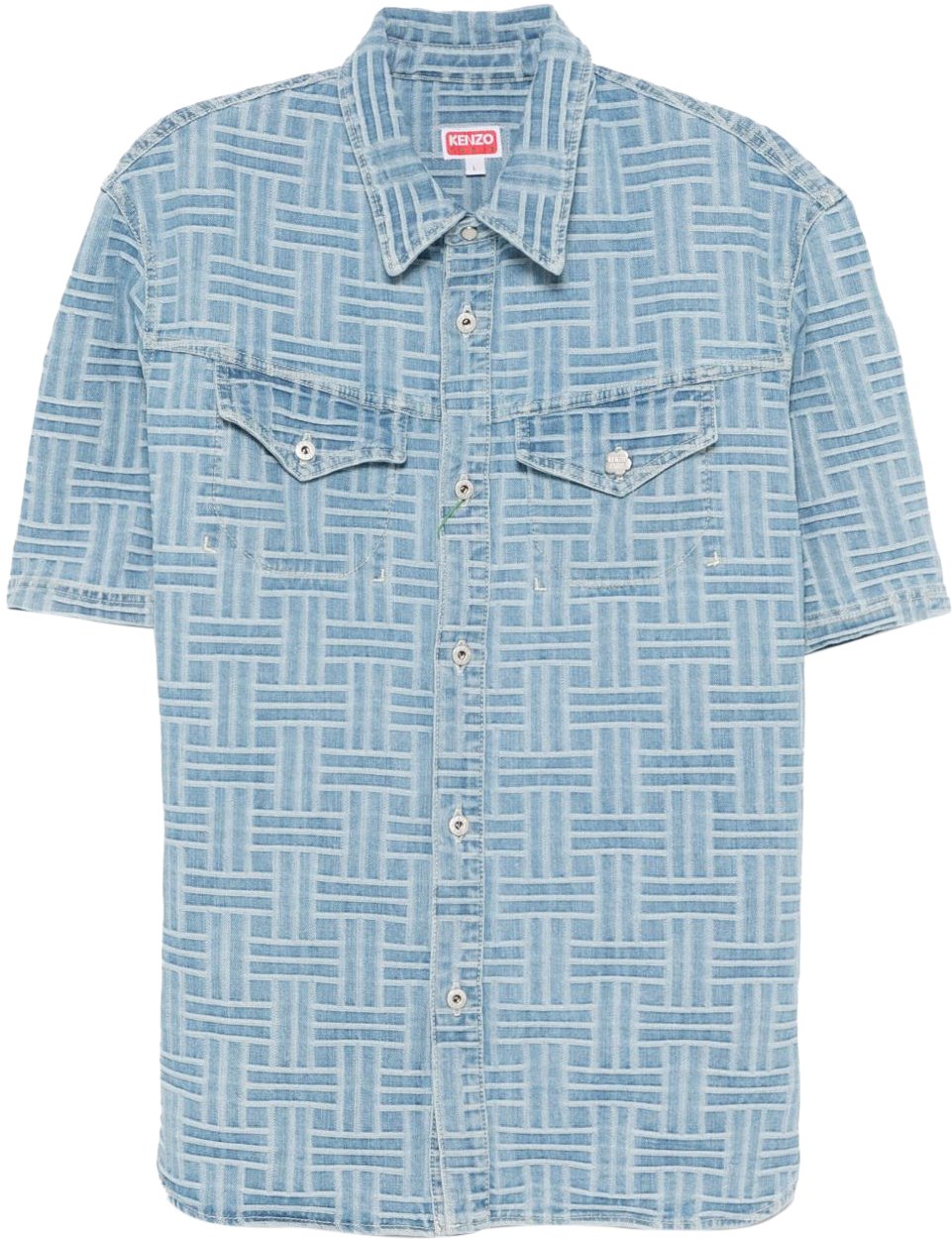 Kenzo Shirts Bleached Blue Blauw