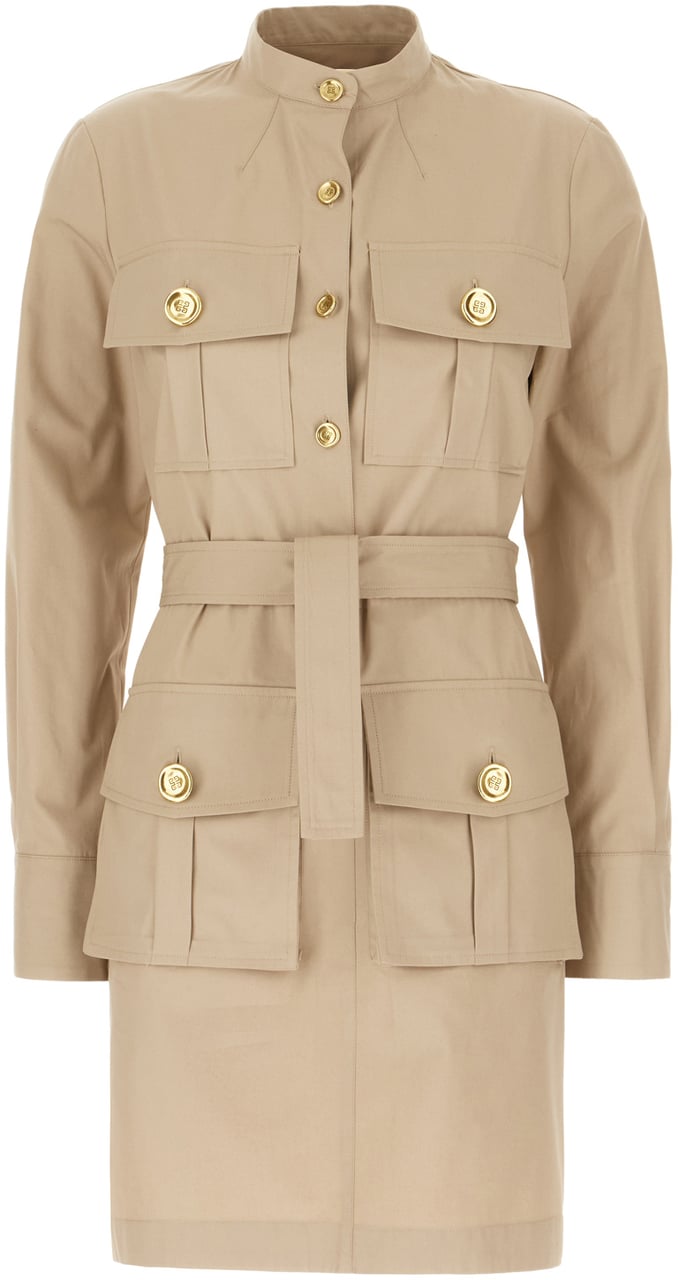 Givenchy Givenchy Cappuccino cotton shirt dress Bruin