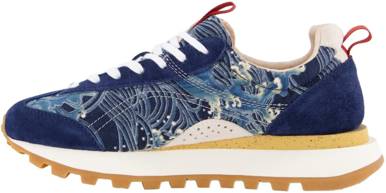 Flower Mountain Dames New Asuka Sneaker Blauw Blauw
