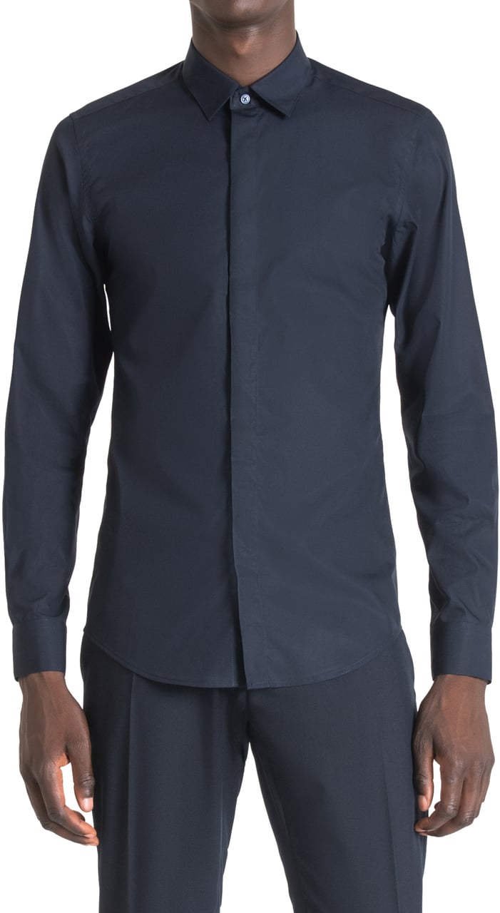 Antony Morato SHIRT LONDON SLIM FIT IN SOFT TOUCH COTTON EASY IRON Blauw