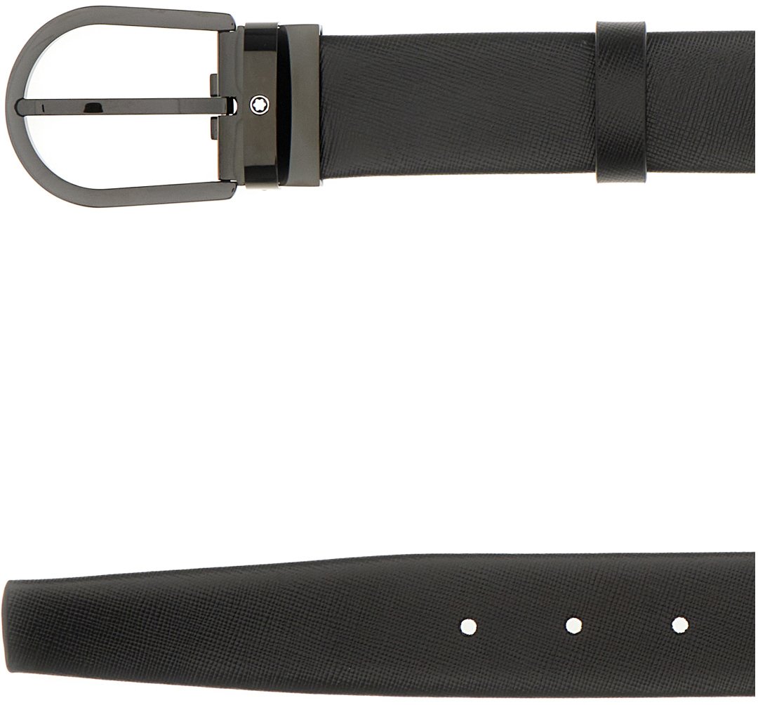 Montblanc Montblanc Black leather belt Zwart