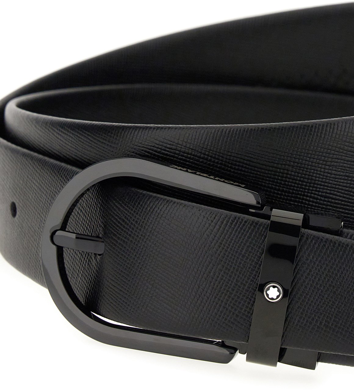 Montblanc Montblanc Black leather belt Zwart
