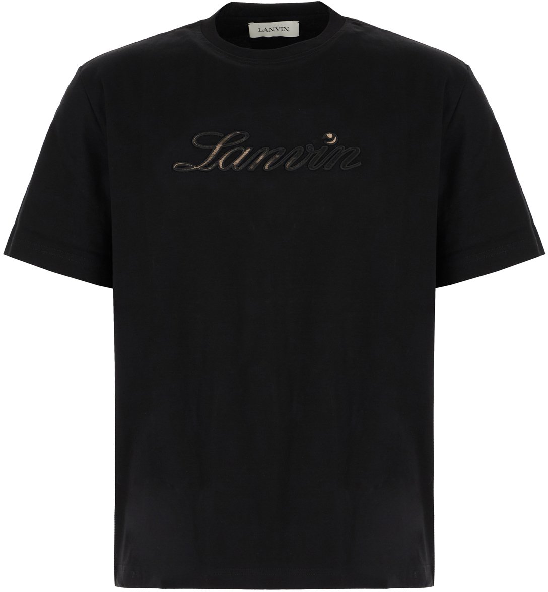 Lanvin Lanvin Black cotton t-shirt Zwart