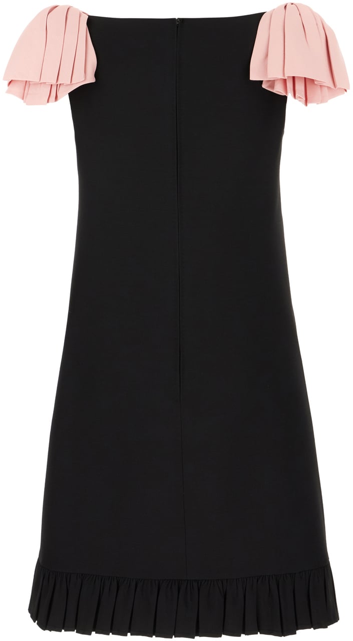 Valentino Valentino Black wool blend mini dress Zwart