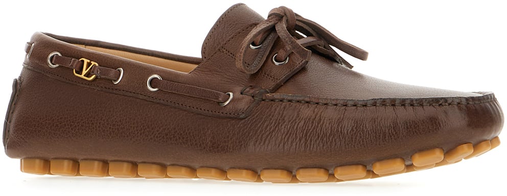 Valentino Valentino Brown leather loafers Bruin