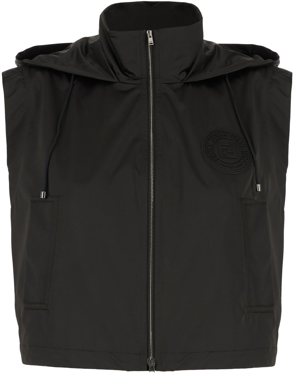 【送料&関税込】Fendi Black Polyester Sleeveless Jacket Fendi Fendi Black polyester sleeveless jacket | SUMMER SALE