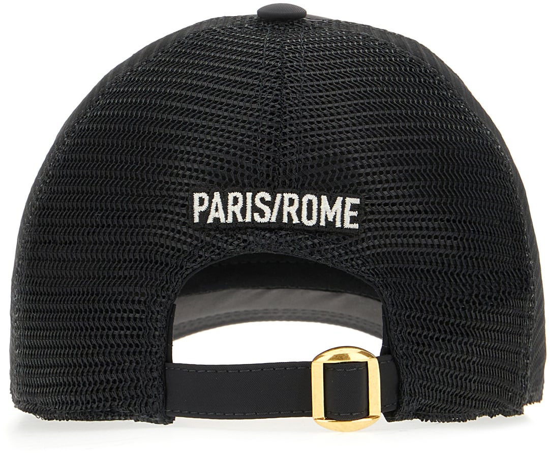 Valentino Valentino Black polyester baseball cap Zwart