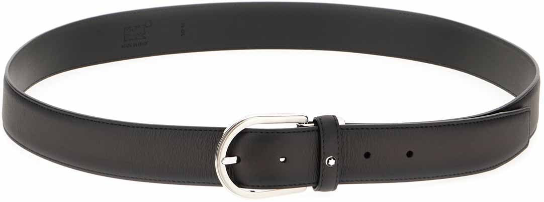 Montblanc Montblanc Dark grey leather reversible belt Grijs