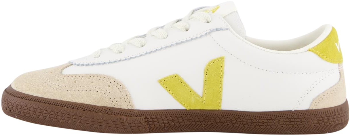 Veja Dames Volley Sneaker Wit/Geel Wit