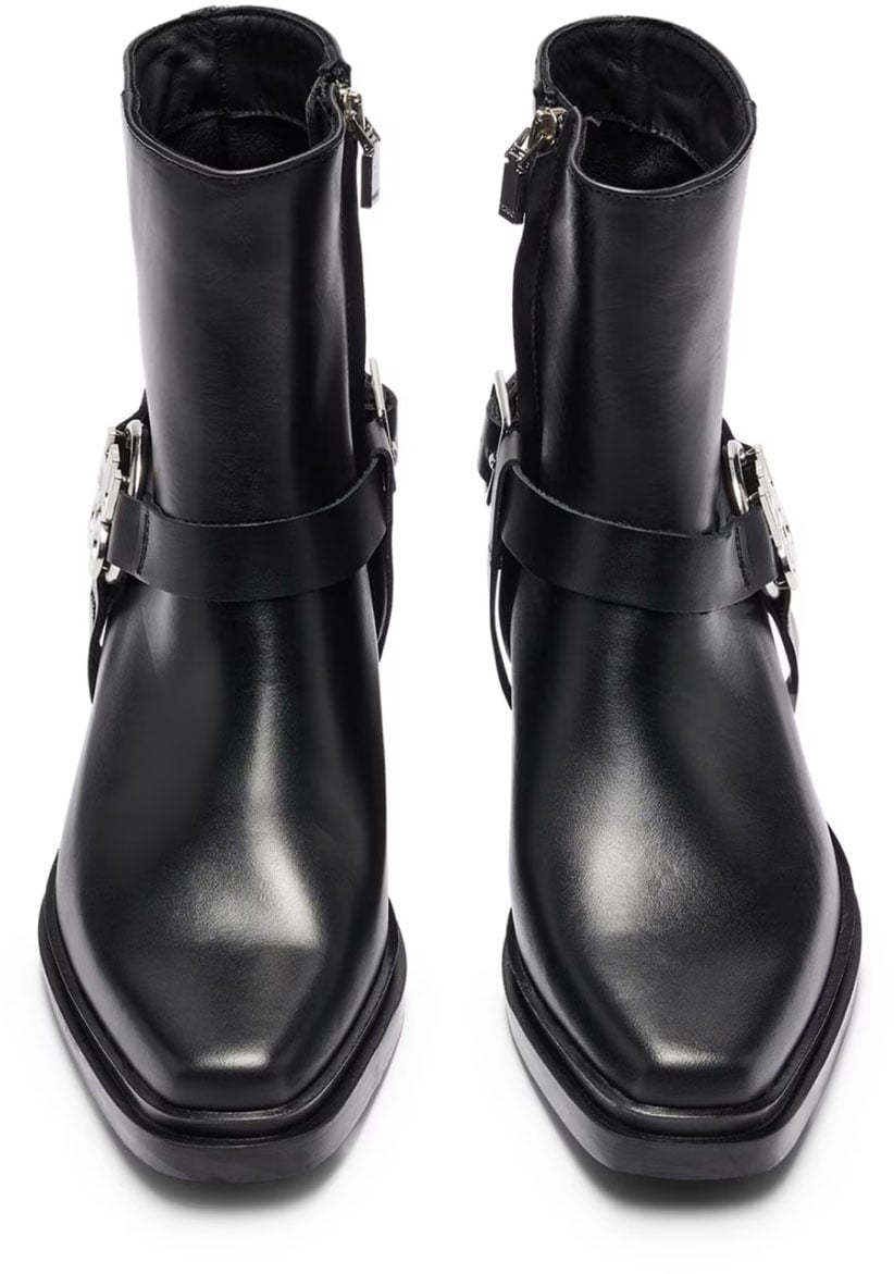 Boss Kody Stacked-logo Ankle Boots Zwart