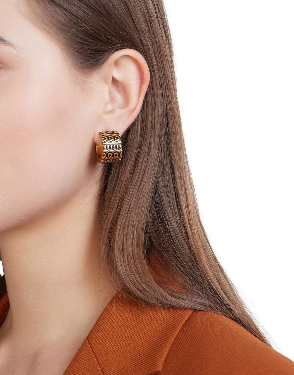 Marc Jacobs The Monogram Engraved Hoop Earrings Goud