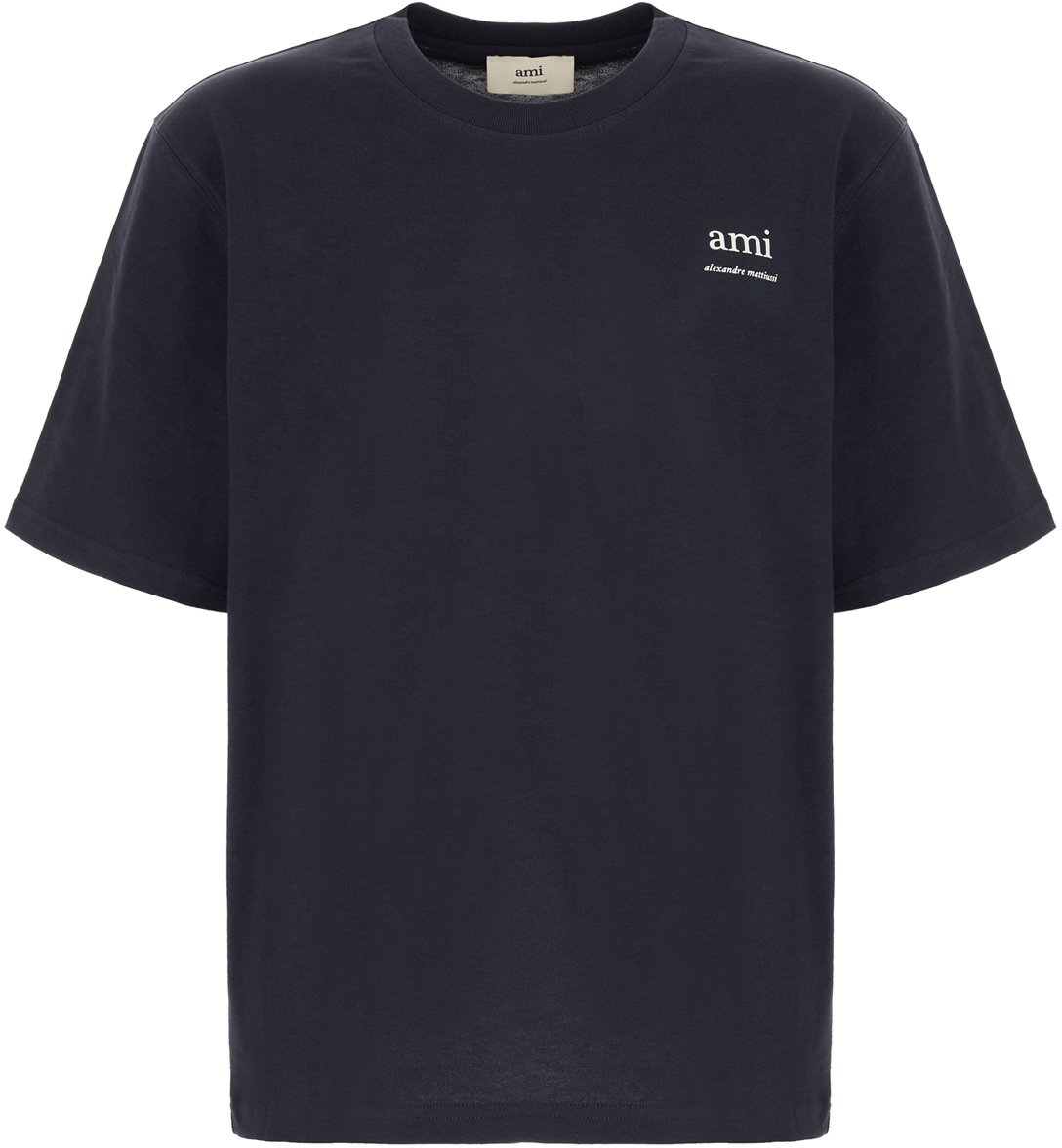 AMI Paris t shirt avec logo Blauw