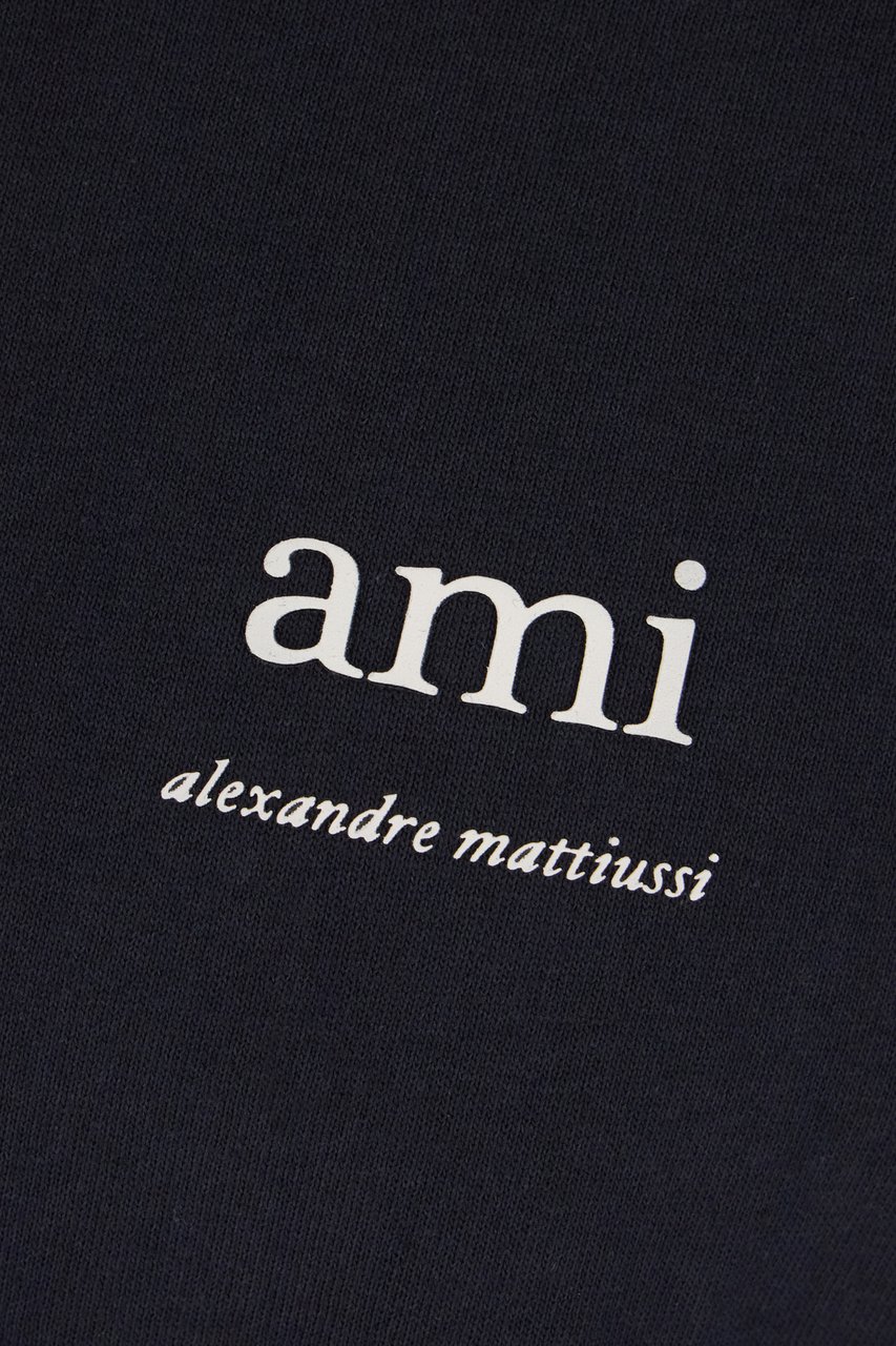 AMI Paris t shirt avec logo Blauw