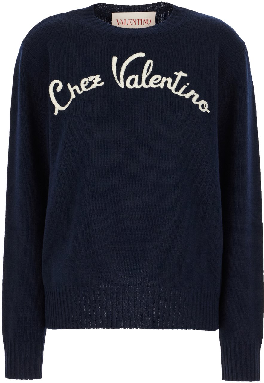 Valentino Garavani Knit Chez Valentino Blue Blauw