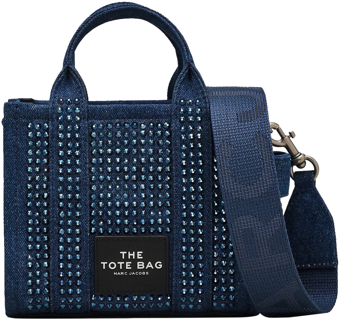 Marc Jacobs The Crossbody Tote Denim Crystal Dark Wash Blue Blauw