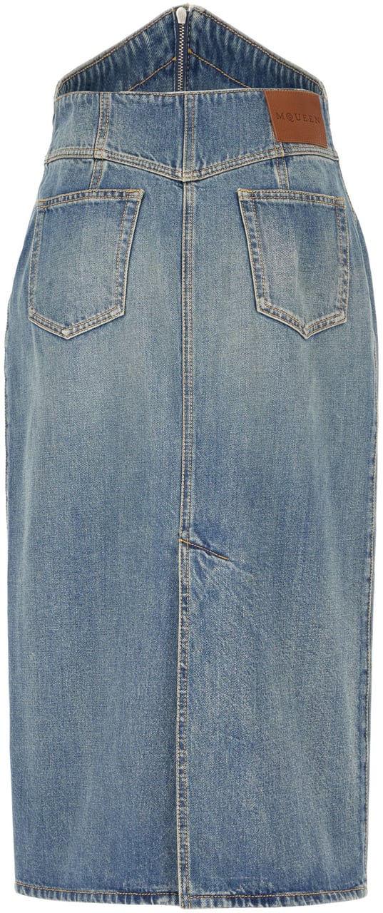 Alexander McQueen Skirts Blue Blauw