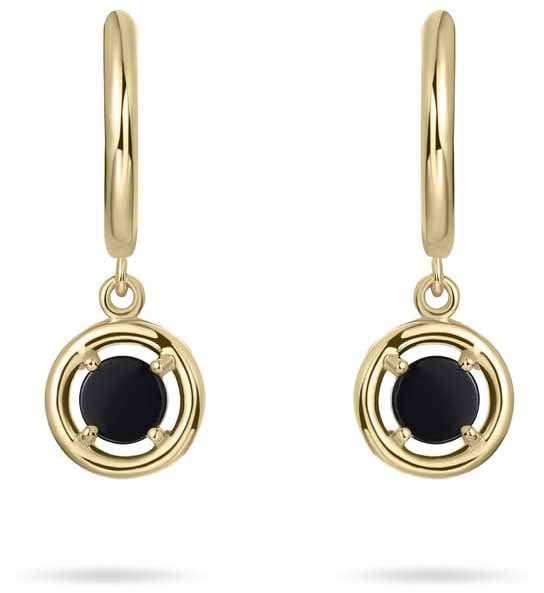 Gisser Jewels Gisser Jewels Oorbellen VGKC1002Z 14k Geelgoud met Onyx Divers
