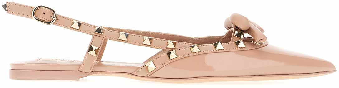 Valentino Valentino Skin pink leather ballerinas Roze