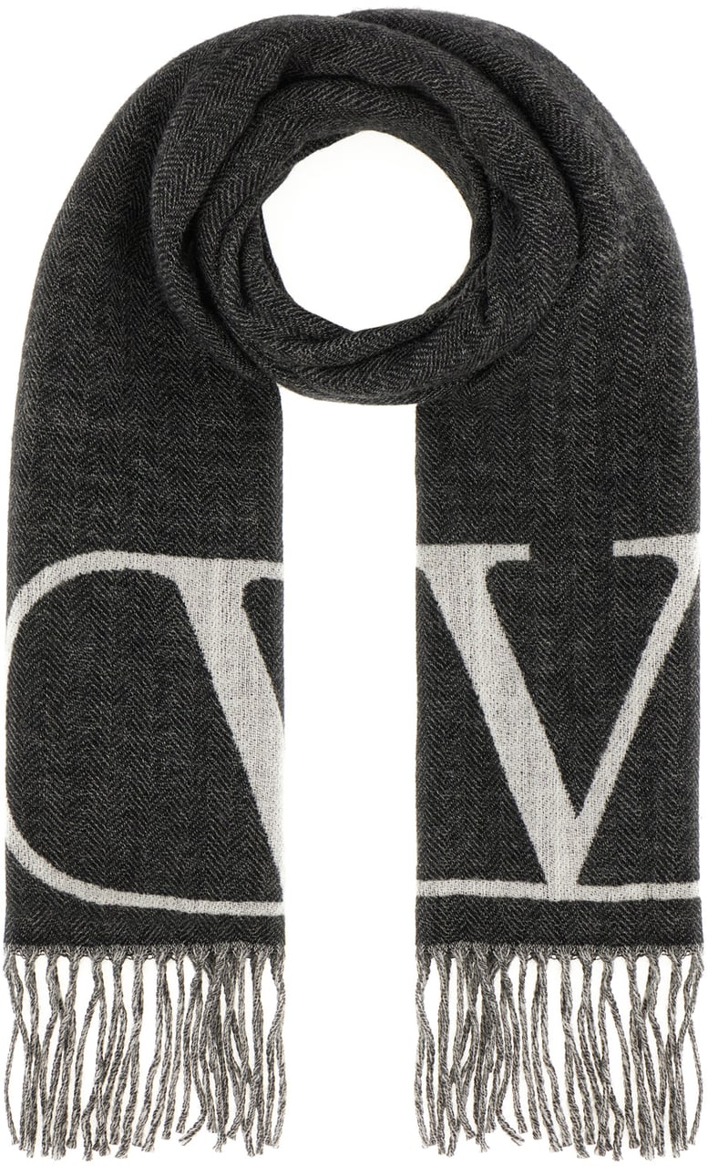 Valentino Valentino Embroidered wool blend scarf Divers