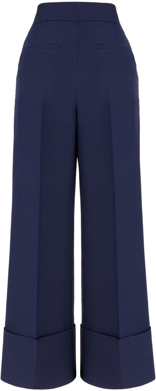 Valentino Valentino Blue wool blend pants Blauw