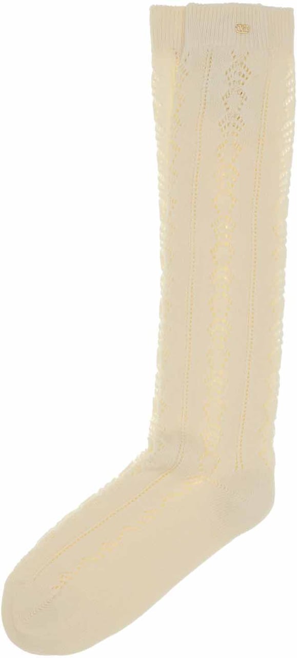 Valentino Valentino Ivory cotton socks Neutraal