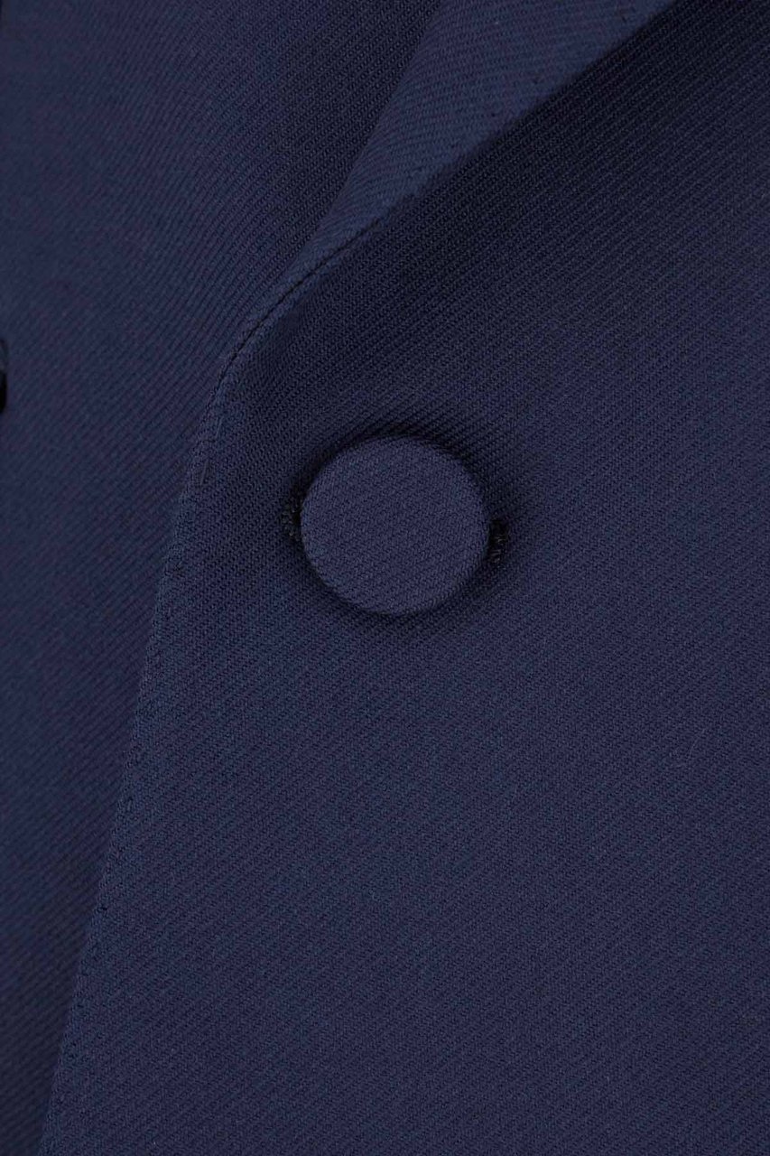 Valentino Valentino Navy blue wool blazer Blauw