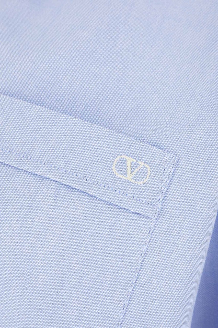 Valentino Valentino Light blue oxford shirt Lichtblauw