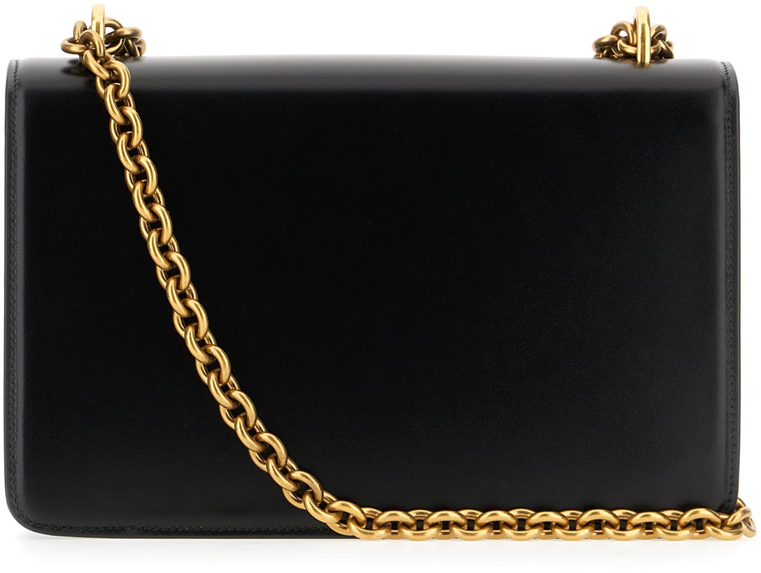 Valentino Valentino Black leather shoulder bag Zwart