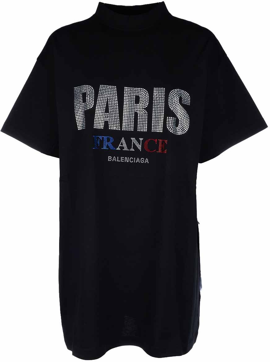 Balenciaga Oversized T-Shirt Nero Zwart