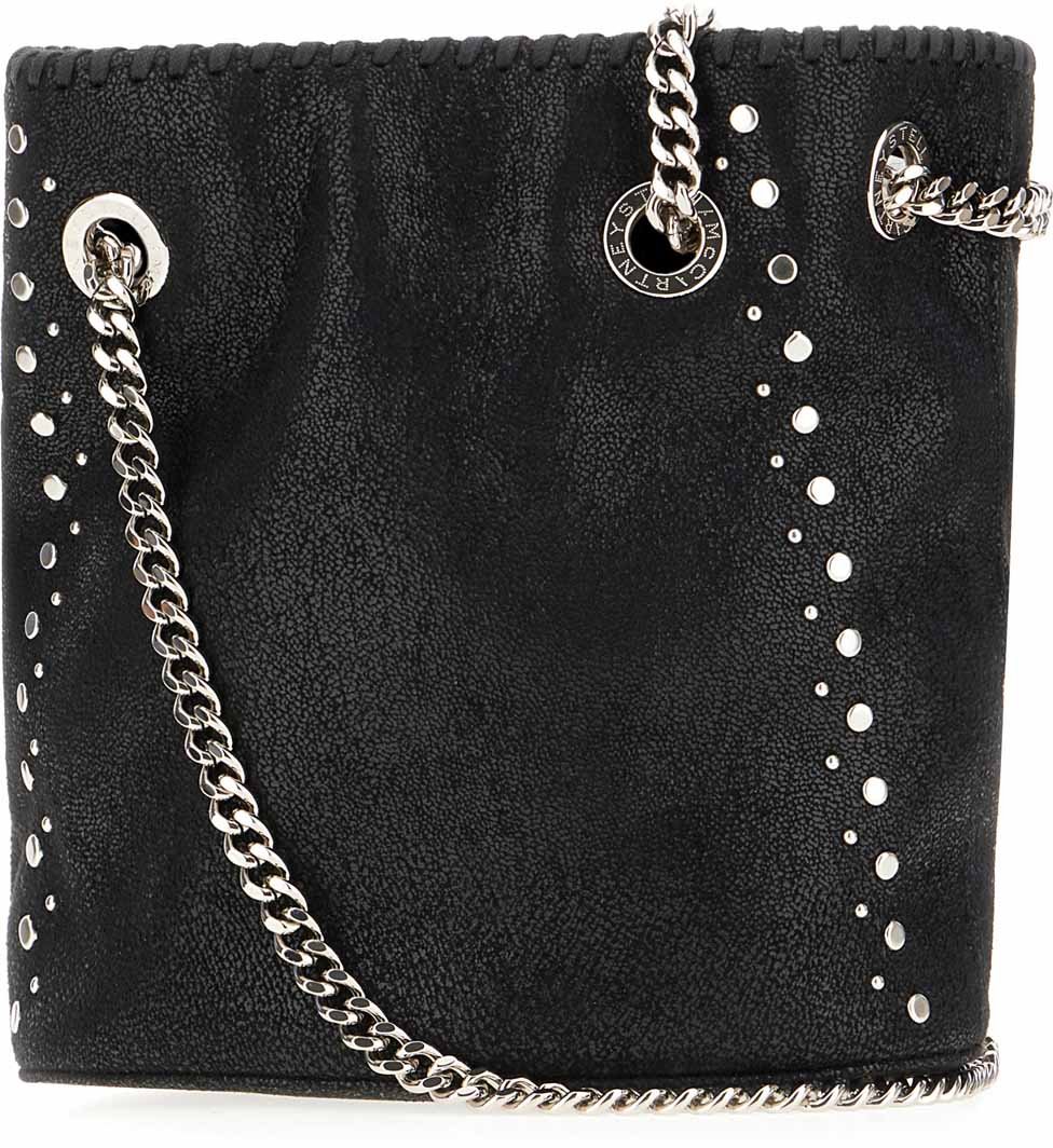 Stella McCartney Stella McCartney Black shaggy deer Falabella bucket bag Zwart