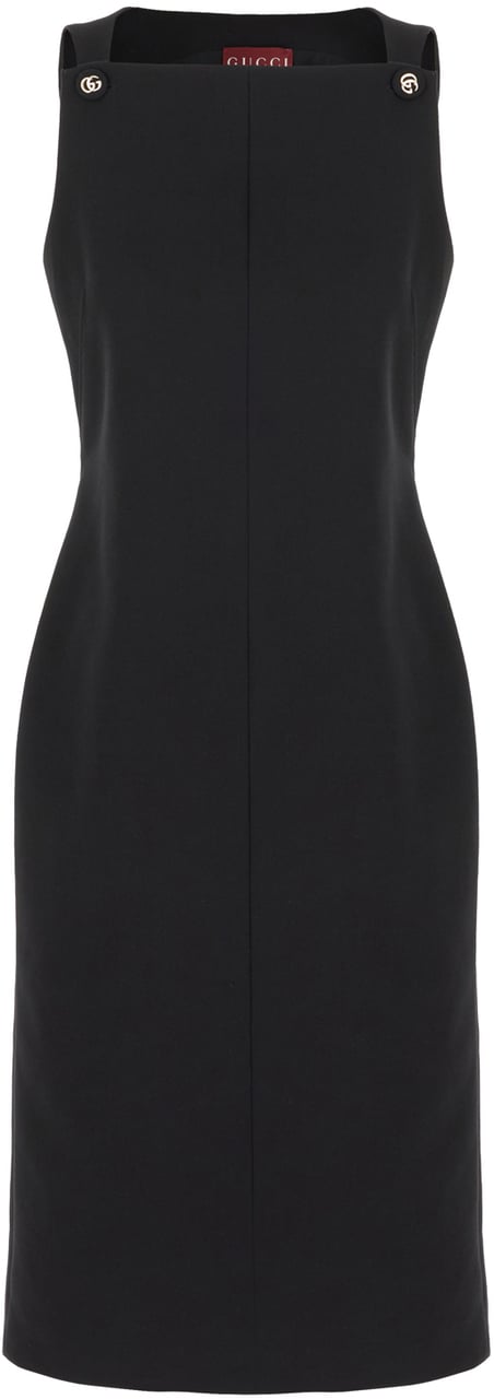 Gucci Gucci Black cotton dress Zwart