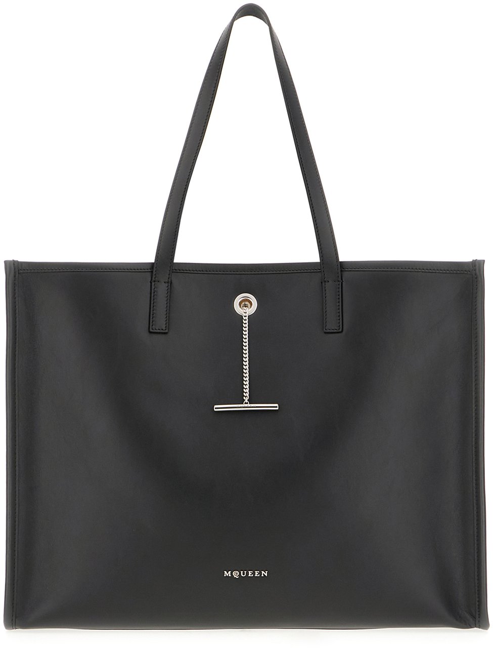Alexander McQueen Alexander McQueen Black leather shopping bag Zwart