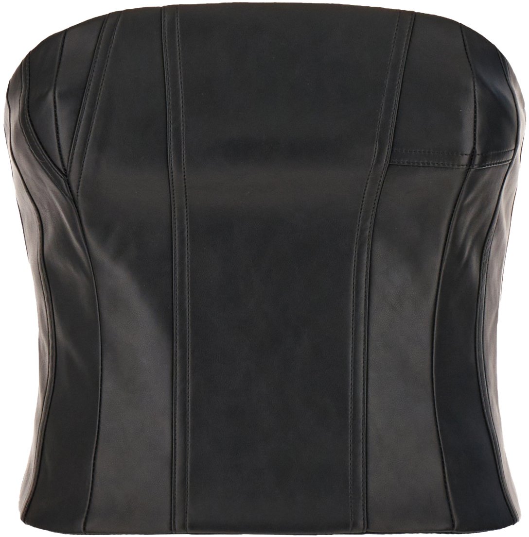 Amiri Amiri Black synthetic leather top Zwart