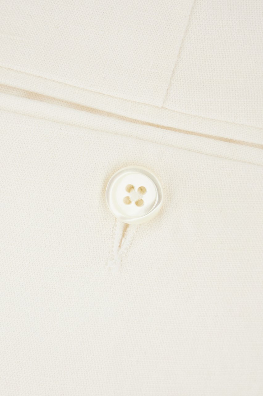 Thom Browne Thom Browne Ivory cotton blend pants Neutraal