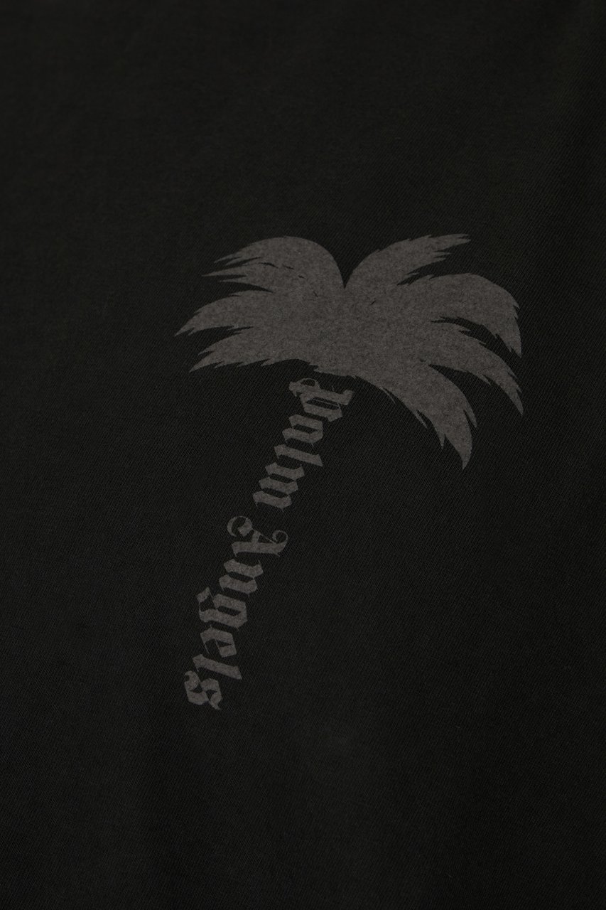 Palm Angels Palms Over Tee Vintage Black Zwart