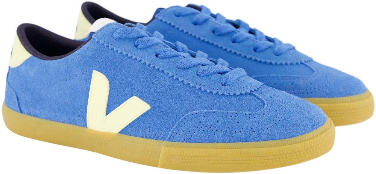 Veja Dames Volley Suede Sneaker Blauw Blauw