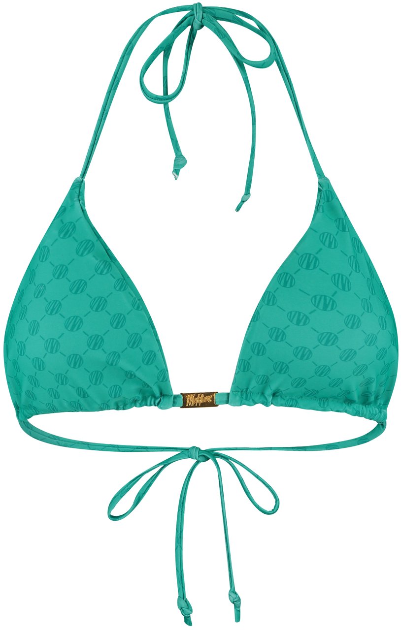 Malelions Malelions Women Tara Monogram Bikini Top Groen