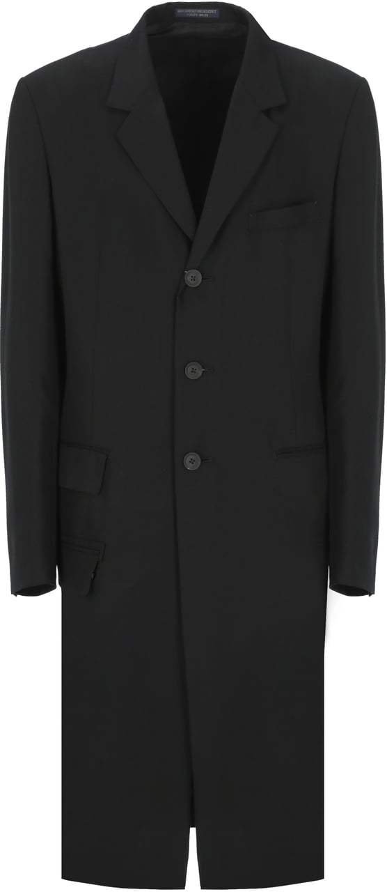 Yohji Yamamoto Coats Black Zwart